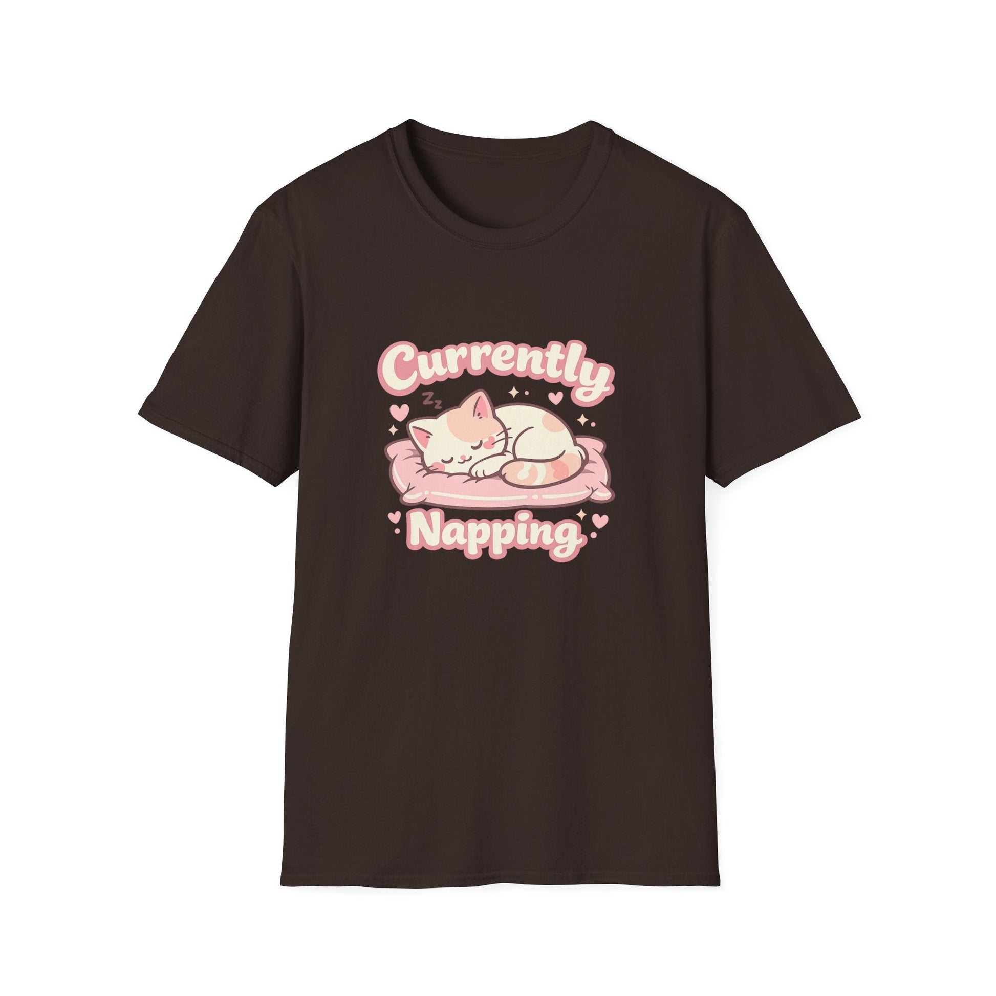 Cat Napping T-Shirt — Cute Sleeping Cat Tee for Cat Lovers Printify