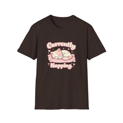 Cat Napping T-Shirt — Cute Sleeping Cat Tee for Cat Lovers Printify