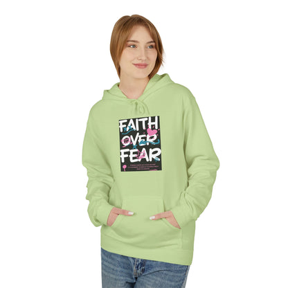 Faith Over Fear Hoodie — Floral Christian Inspiration Sweatshirt Printify