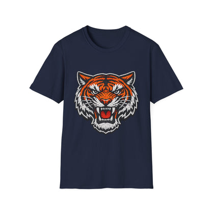 Tiger Head Graphic T-Shirt — Fierce Roaring Mascot Tee Printify