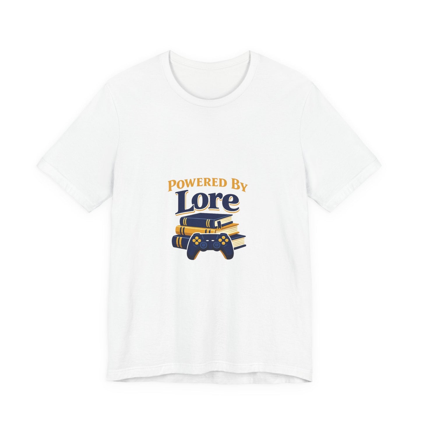 Powered by Lore T-Shirt — Gamer & Book Lover Tee Printify