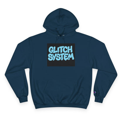 Glitch System Hoodie — Retro Graffiti Streetwear Champion Hoodie Printify