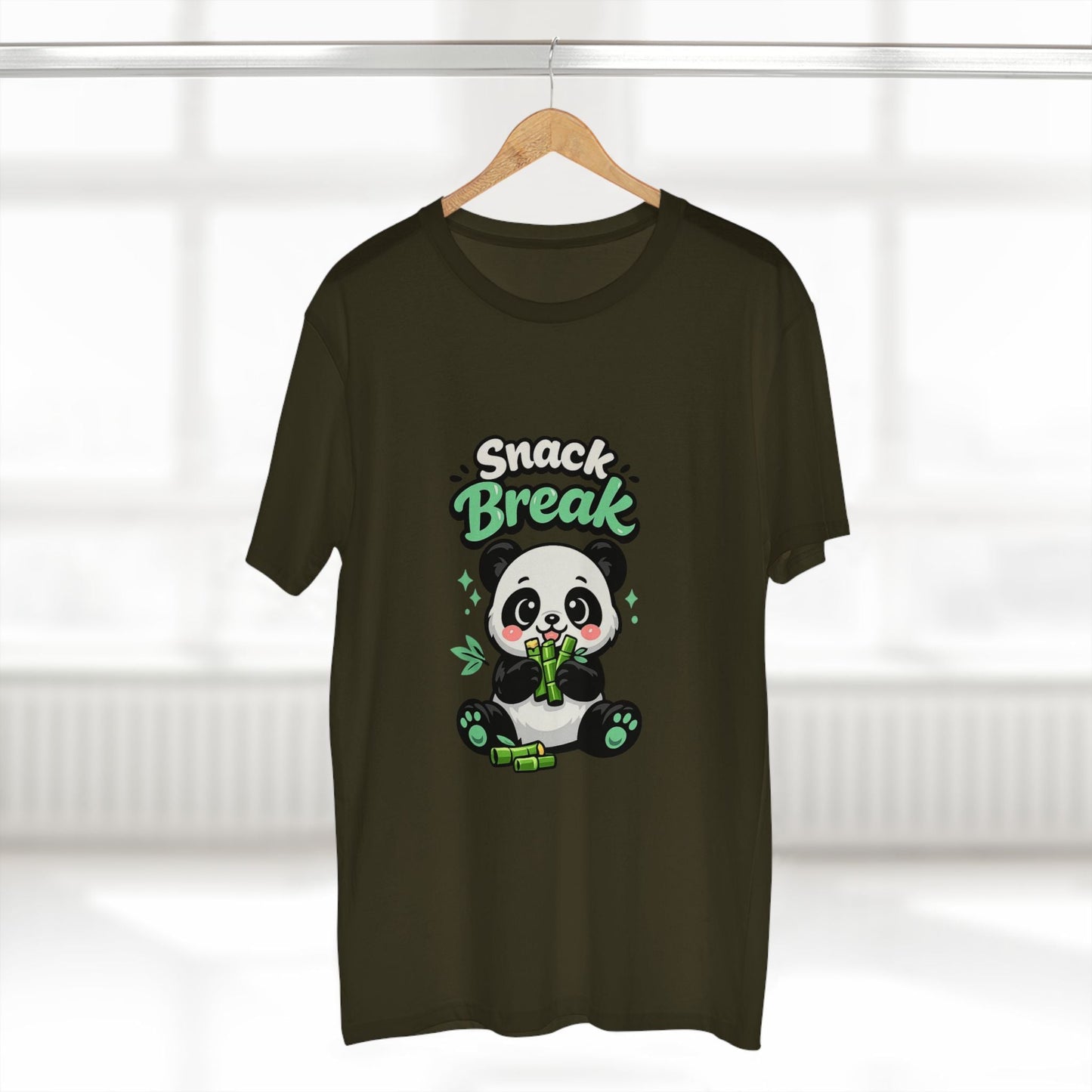 Snack Break Panda T-Shirt — Cute Panda Eating Bamboo Graphic Tee Printify