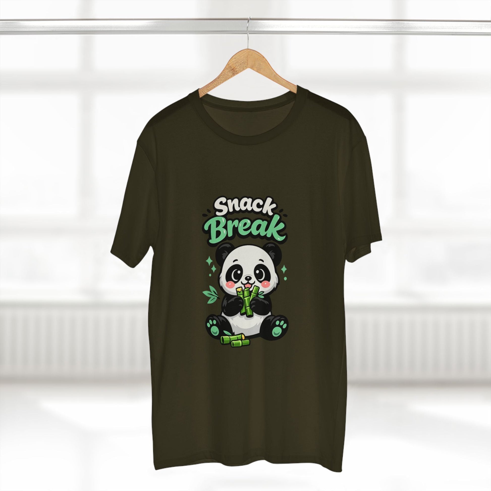 Snack Break Panda T-Shirt — Cute Panda Eating Bamboo Graphic Tee Printify