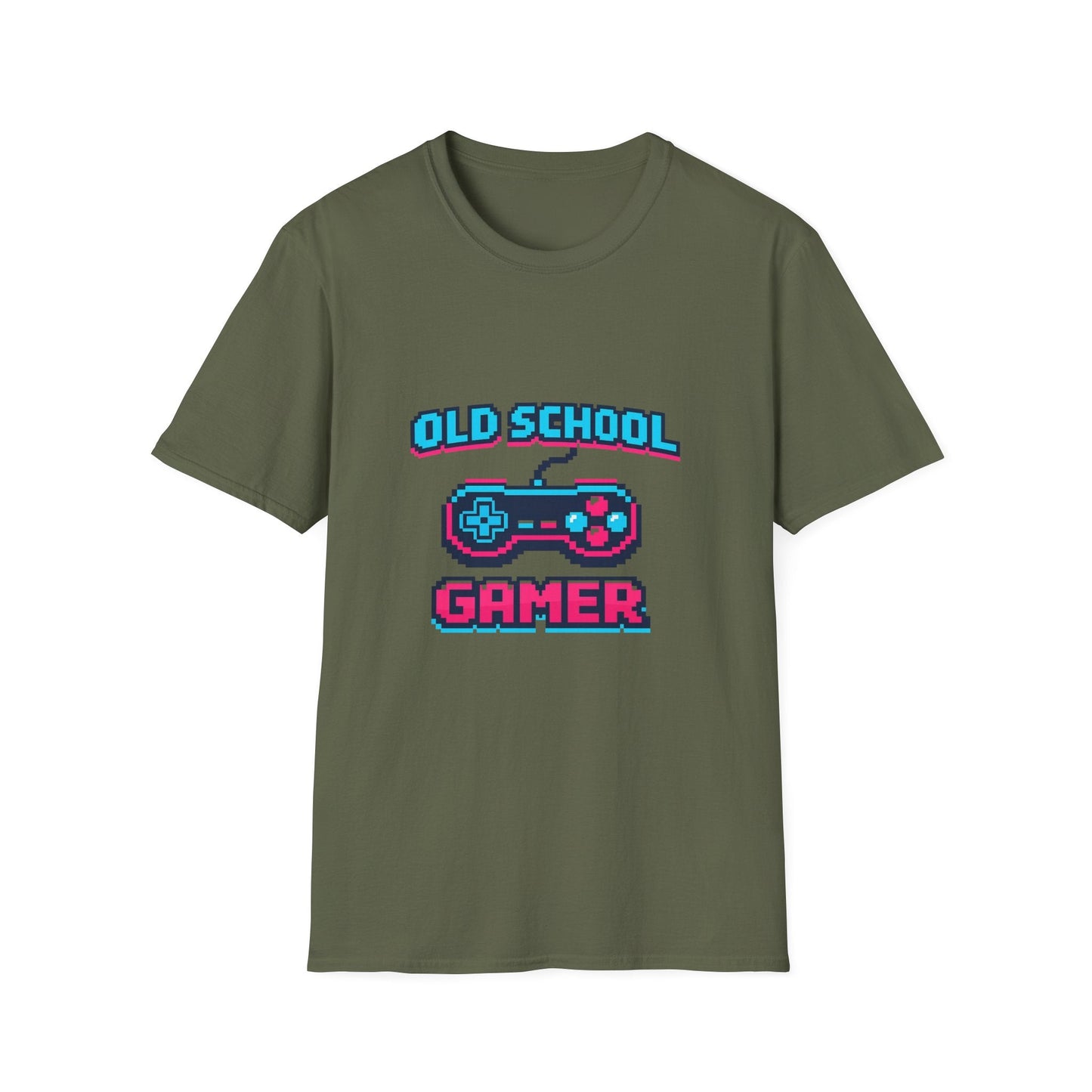 Old School Gamer T-Shirt — Retro Video Game Controller Tee Printify