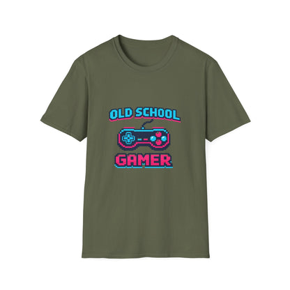 Old School Gamer T-Shirt — Retro Video Game Controller Tee Printify