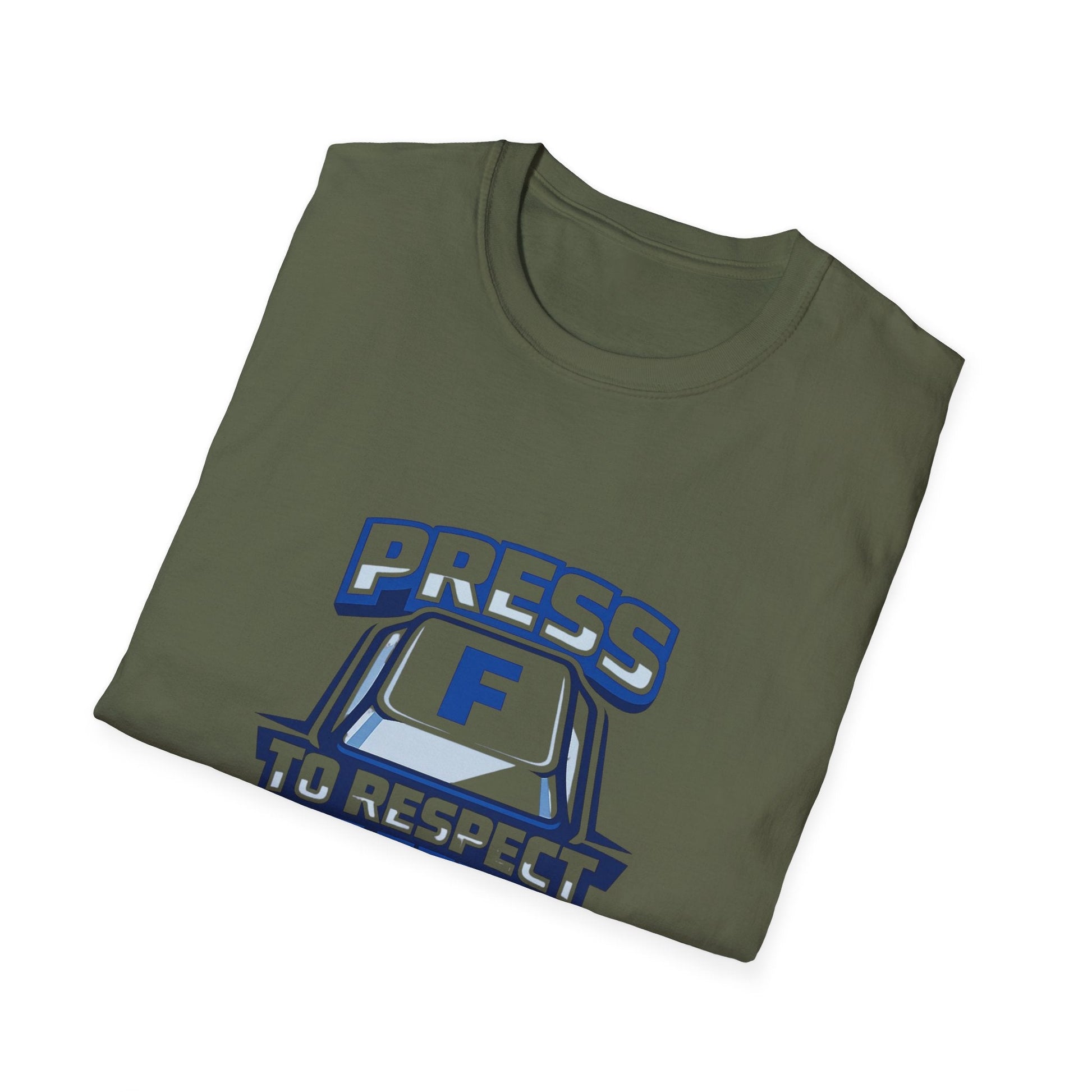 T-Shirt — "Press F to Respect Chill" Retro Gaming Graphic Tee Printify