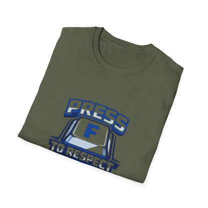T-Shirt — "Press F to Respect Chill" Retro Gaming Graphic Tee Printify