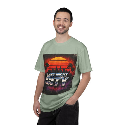 Last Night City T-Shirt — Retro Sunset Miami Vaporwave Tee Printify