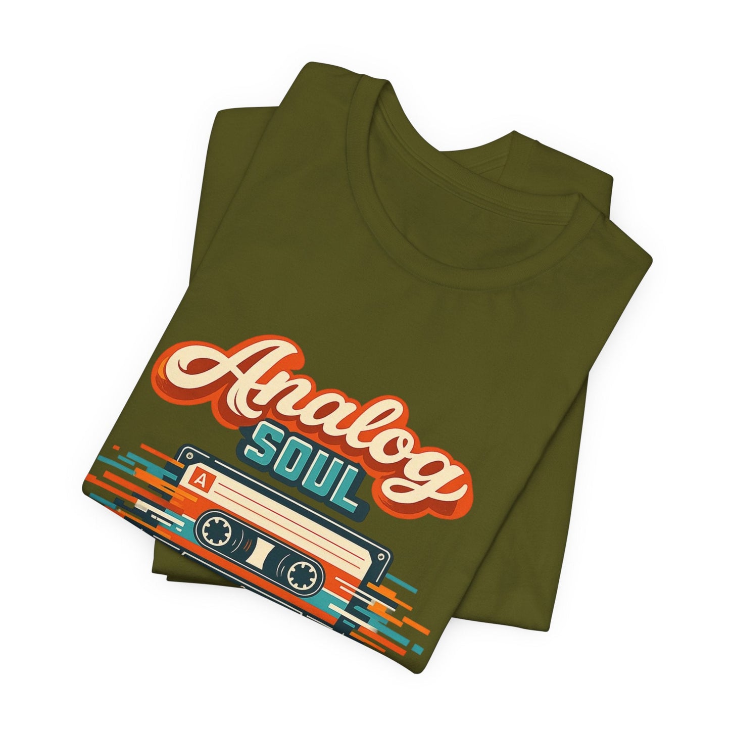 Analog Soul Digital World T-Shirt – Retro Cassette Tee for Music Lovers Printify