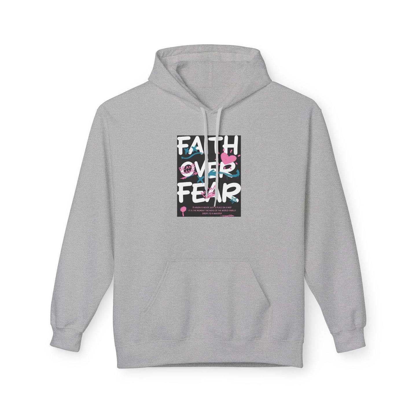 Faith Over Fear Hoodie — Floral Christian Inspiration Sweatshirt Printify