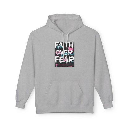 Faith Over Fear Hoodie — Floral Christian Inspiration Sweatshirt Printify