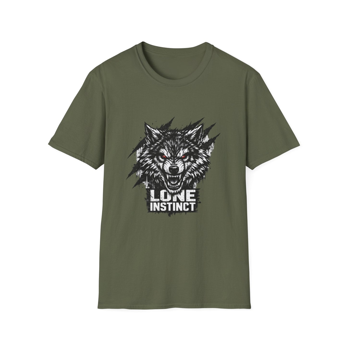 Wolf "Lone Instinct" T-Shirt - Graphic Storm Wolf Tee Printify