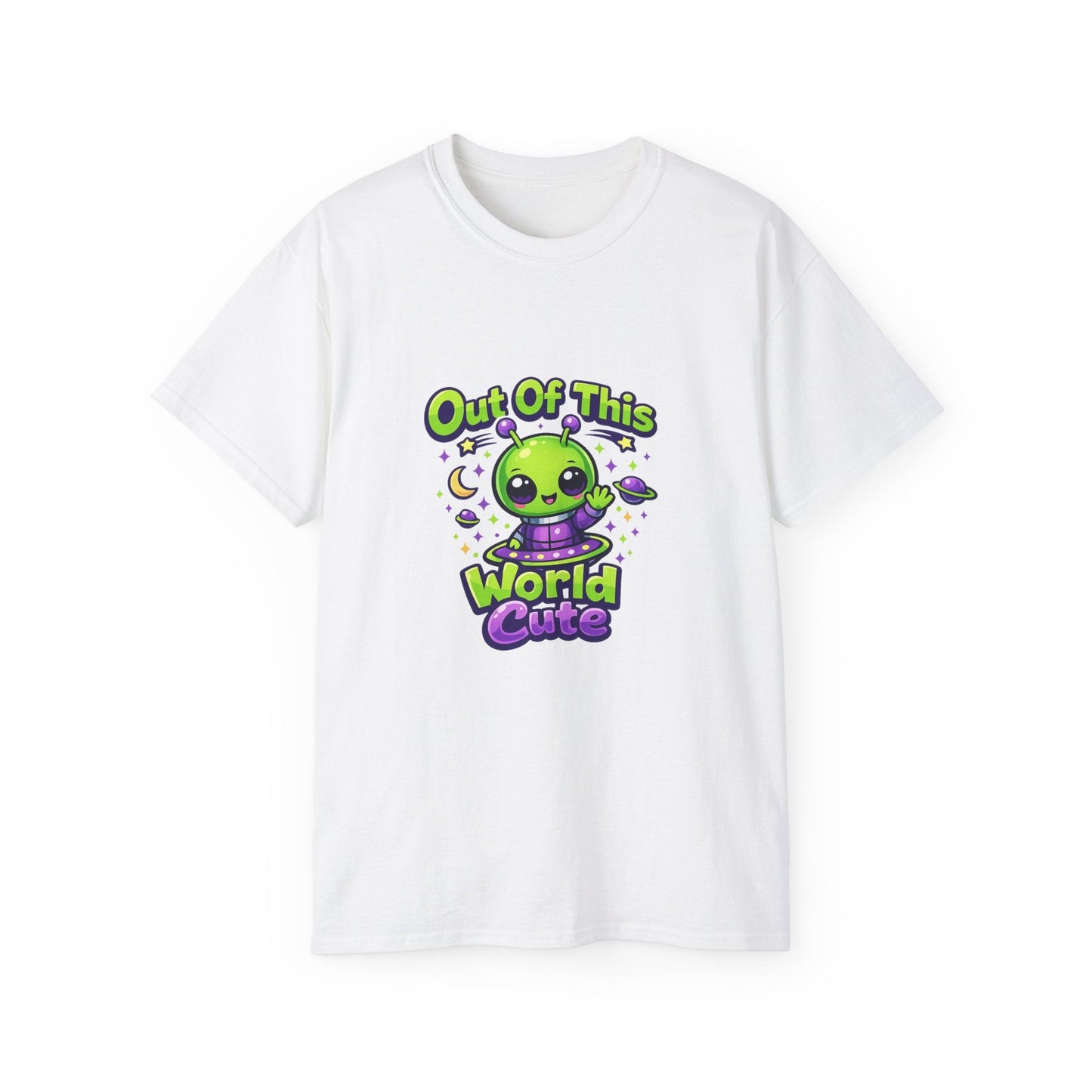 Out of This World Cute Alien Graphic T-Shirt Printify