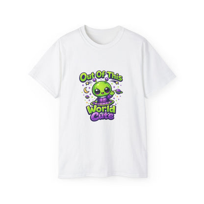 Out of This World Cute Alien Graphic T-Shirt Printify