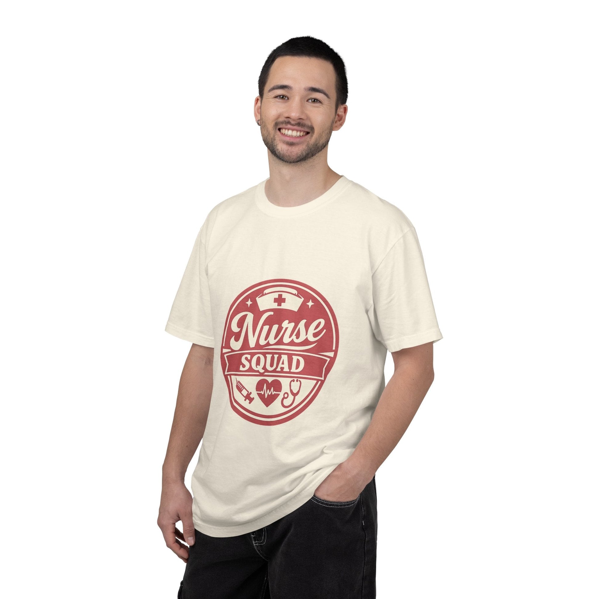 Nurse Squad T-Shirt — Retro Medical Badge Tee for Nurses & Healthcare Teams Printify