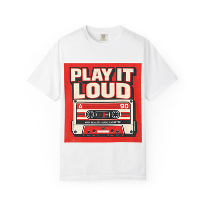 Play It Loud Retro Cassette T-Shirt Printify
