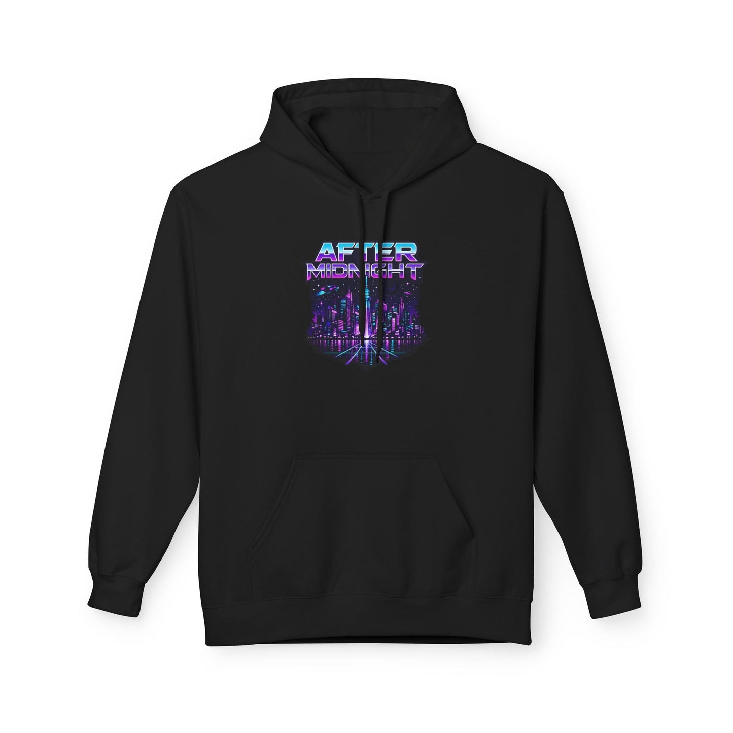 Cyberpunk City 'AFTER' Graphic Hoodie — Retro Futuristic Streetwear Printify