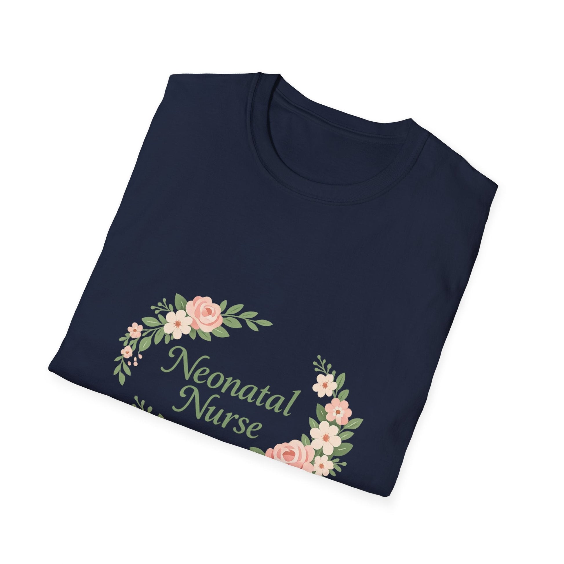 Neonatal Nurse Floral T-Shirt — Cute Gift for NICU Nurses Printify