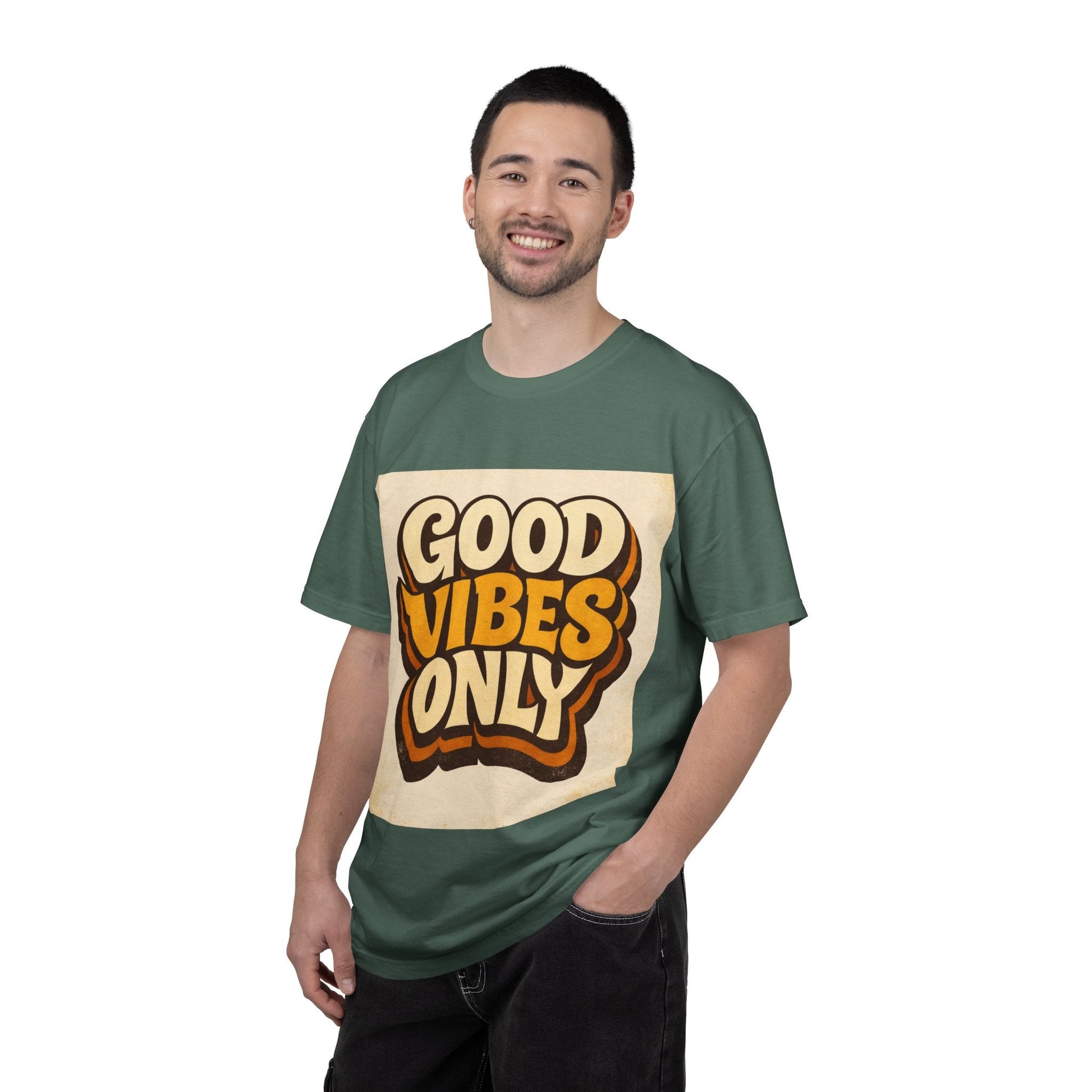 Good Vibes Only T-Shirt — Retro 70s Graphic Tee Printify