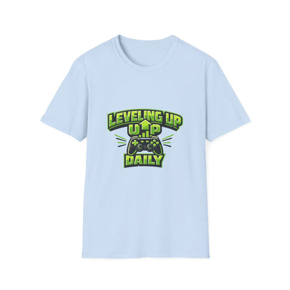 Leveling Up Daily Gamer T-Shirt Printify