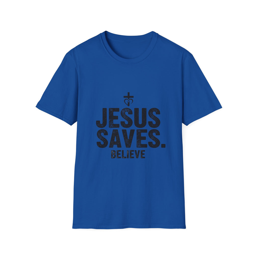 Jesus Saves Believe T-Shirt — Christian Faith Tee