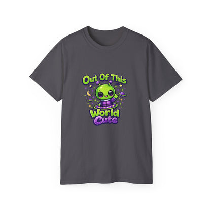 Out of This World Cute Alien Graphic T-Shirt Printify