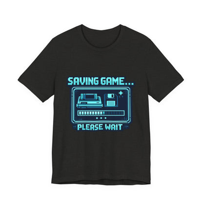Saving Game Please Wait T-Shirt — Retro Gaming Console Tee