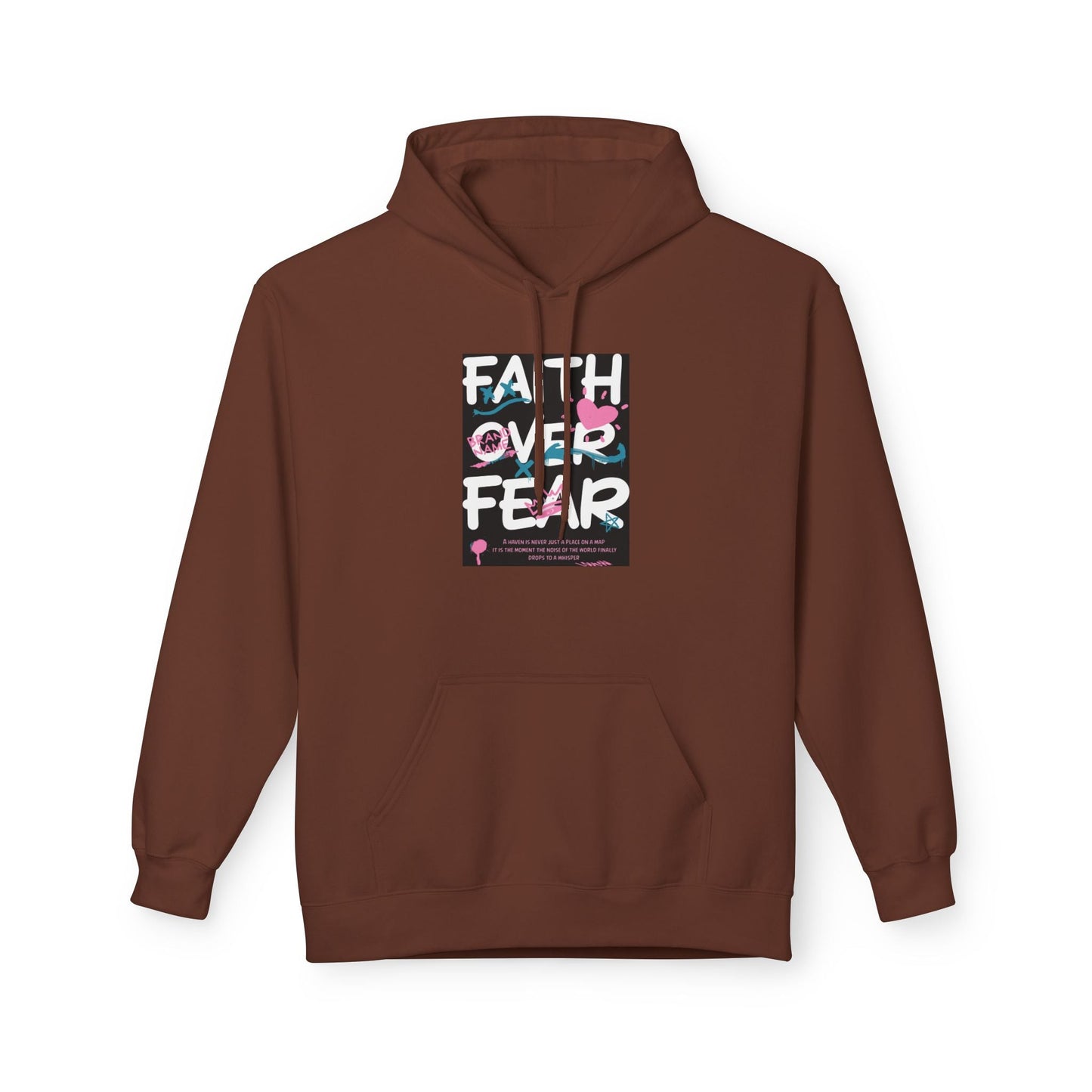 Faith Over Fear Hoodie — Floral Christian Inspiration Sweatshirt Printify