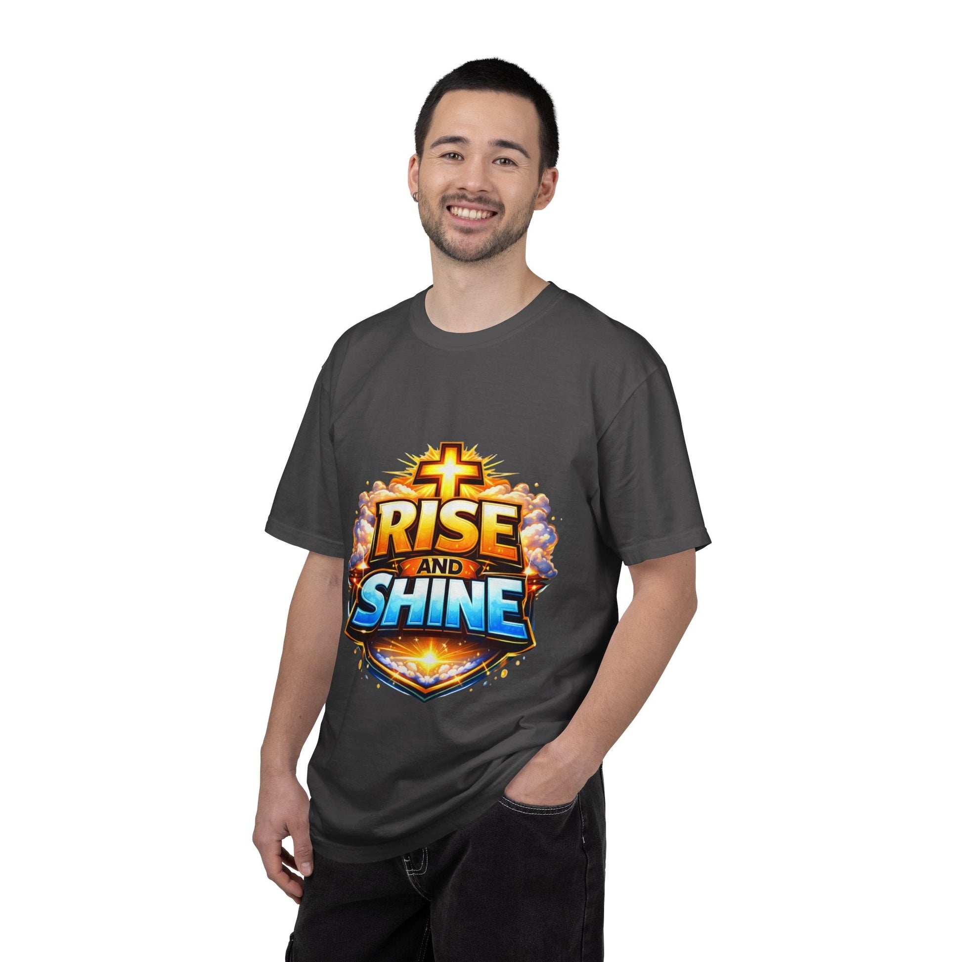Rise and Shine Christian T-Shirt for Men – Inspirational Graphic Tee Printify