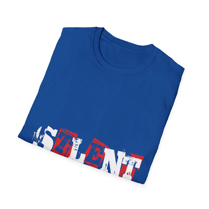 T-Shirt “LEFT” Red Distressed Block Letter Graphic — Vintage Stamped Tee