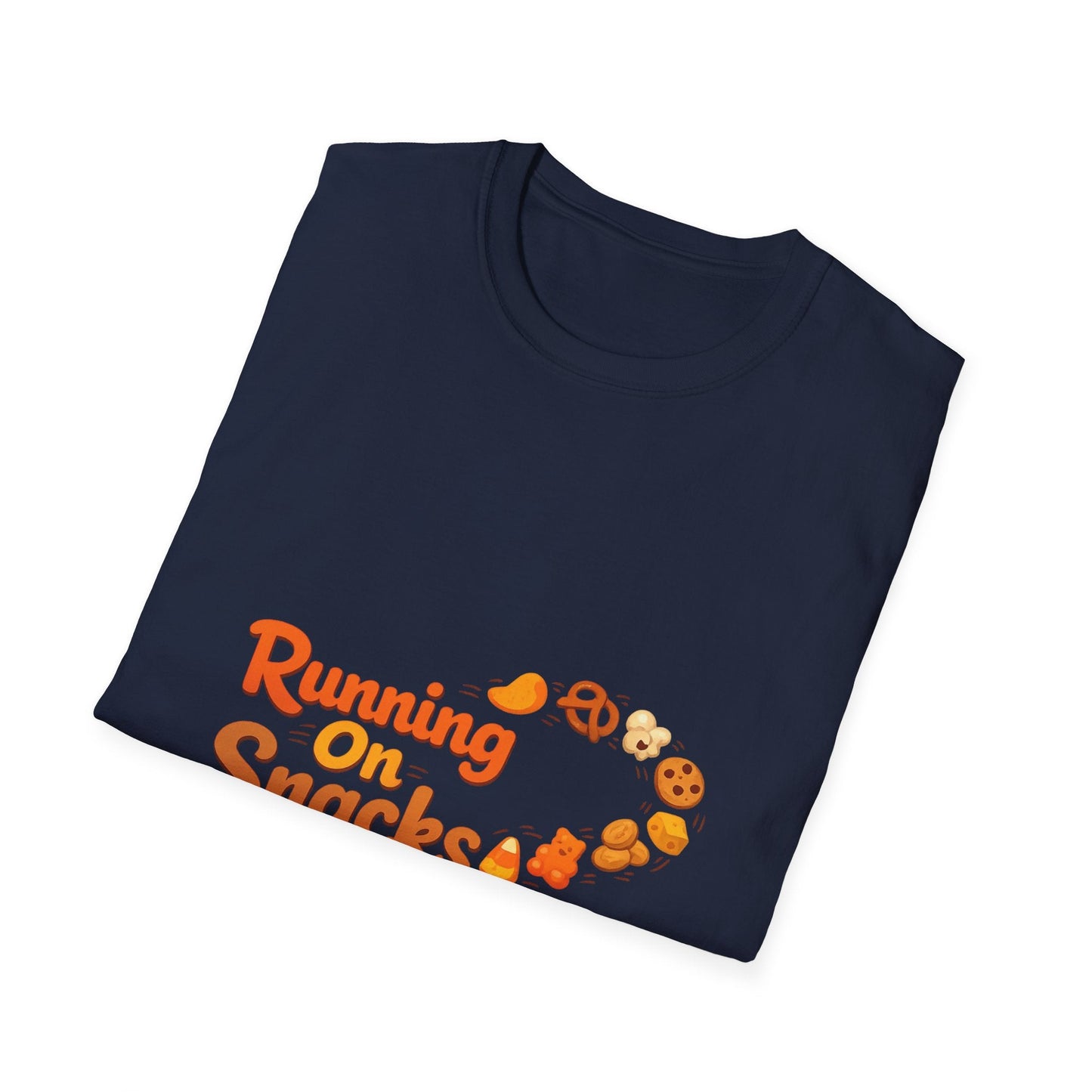 Running On Snacks T‑Shirt — Funny Runner Shirt with Snack Trail Graphic Printify