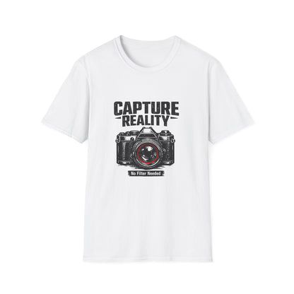Photography T-Shirt — "Capture Reality" Camera Tee (No Filter Needed) Printify