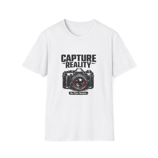 Photography T-Shirt — "Capture Reality" Camera Tee (No Filter Needed) Printify