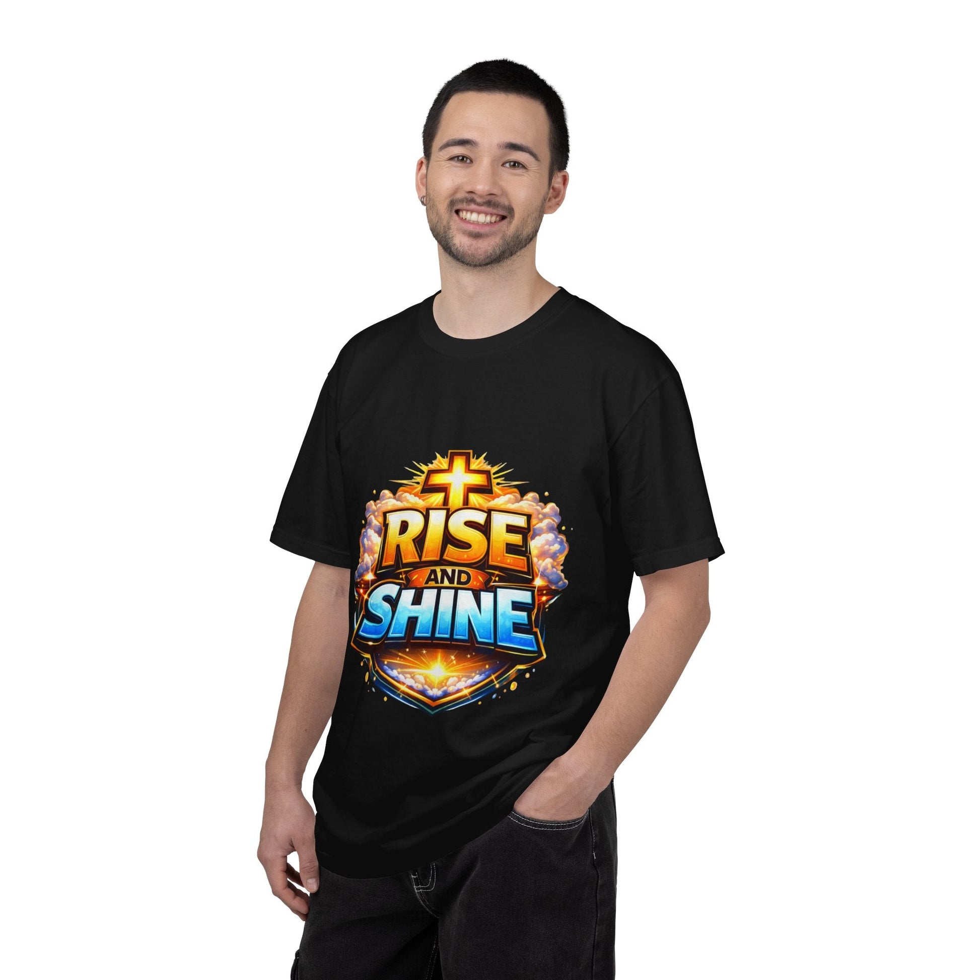 Rise and Shine Christian T-Shirt for Men – Inspirational Graphic Tee Printify