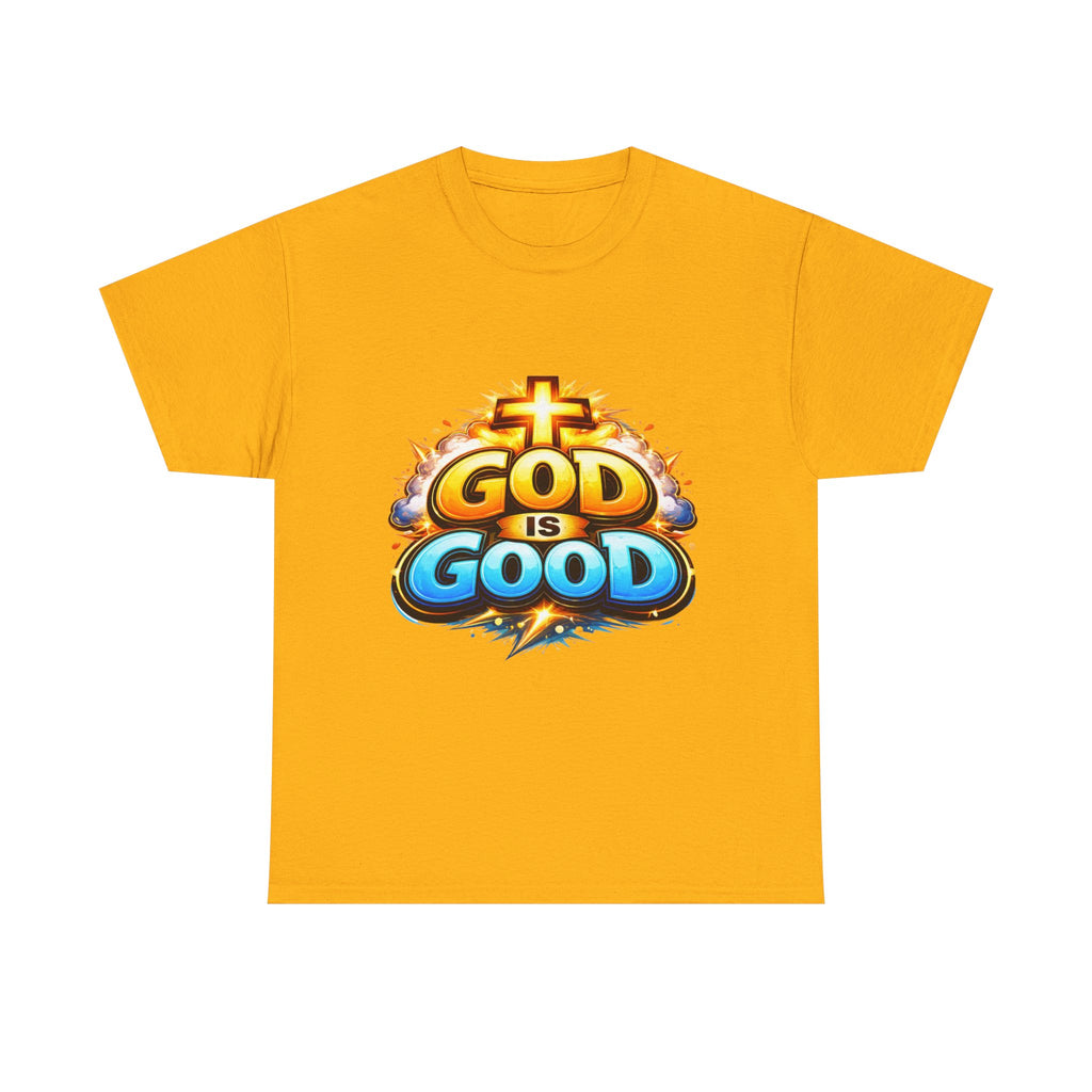 God Is Good T-Shirt — Christian Faith Tee with Cross Graphic