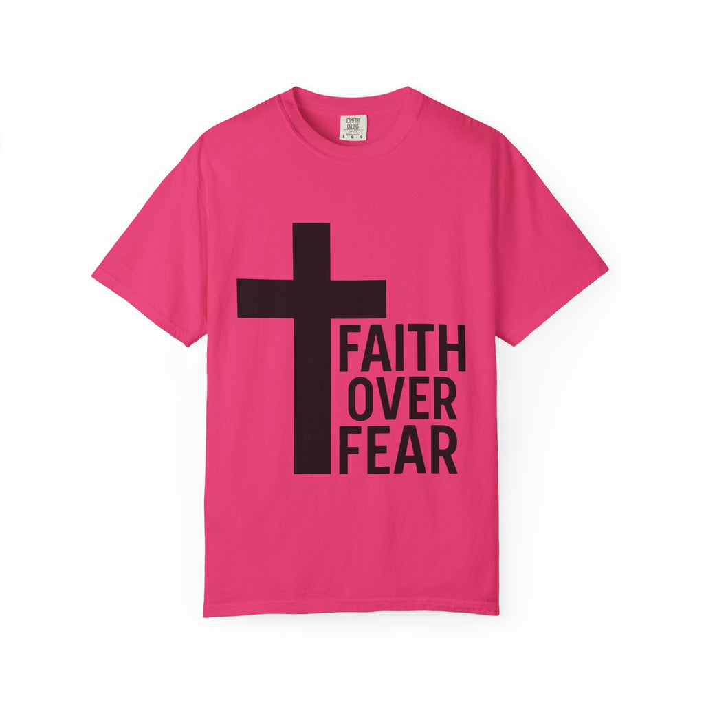 Faith Over Fear T-Shirt — Christian Cross Inspirational Tee