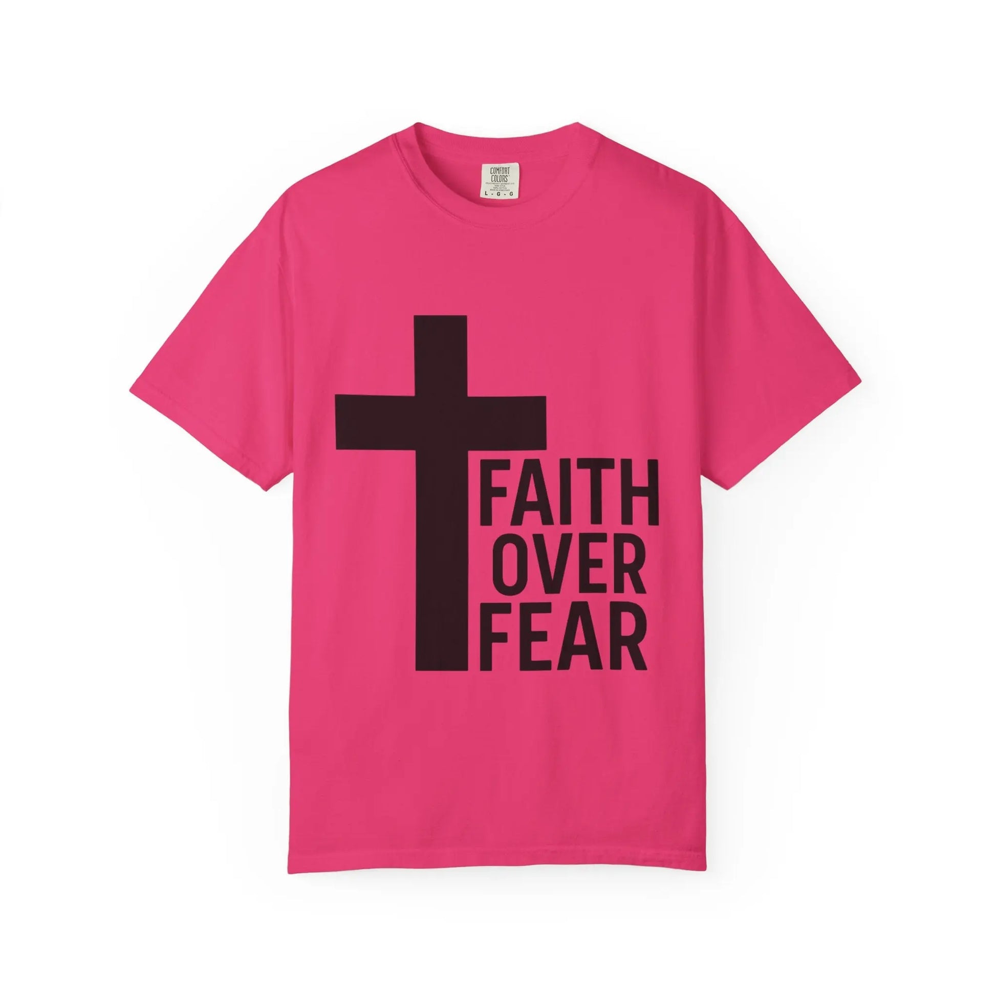 Faith Over Fear T-Shirt — Christian Cross Inspirational Tee Printify