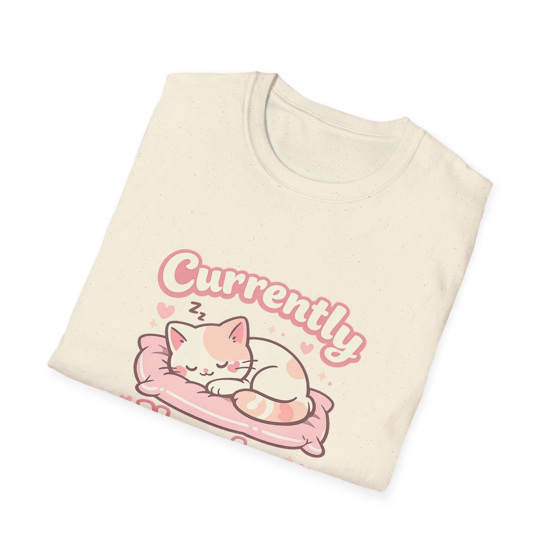 Cat Napping T-Shirt — Cute Sleeping Cat Tee for Cat Lovers Printify