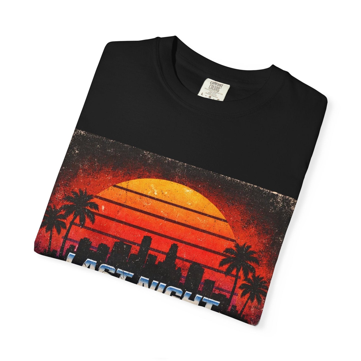 Last Night City T-Shirt — Retro Sunset Miami Vaporwave Tee Printify