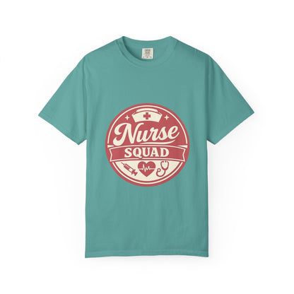 Nurse Squad T-Shirt — Retro Medical Badge Tee for Nurses & Healthcare Teams Printify