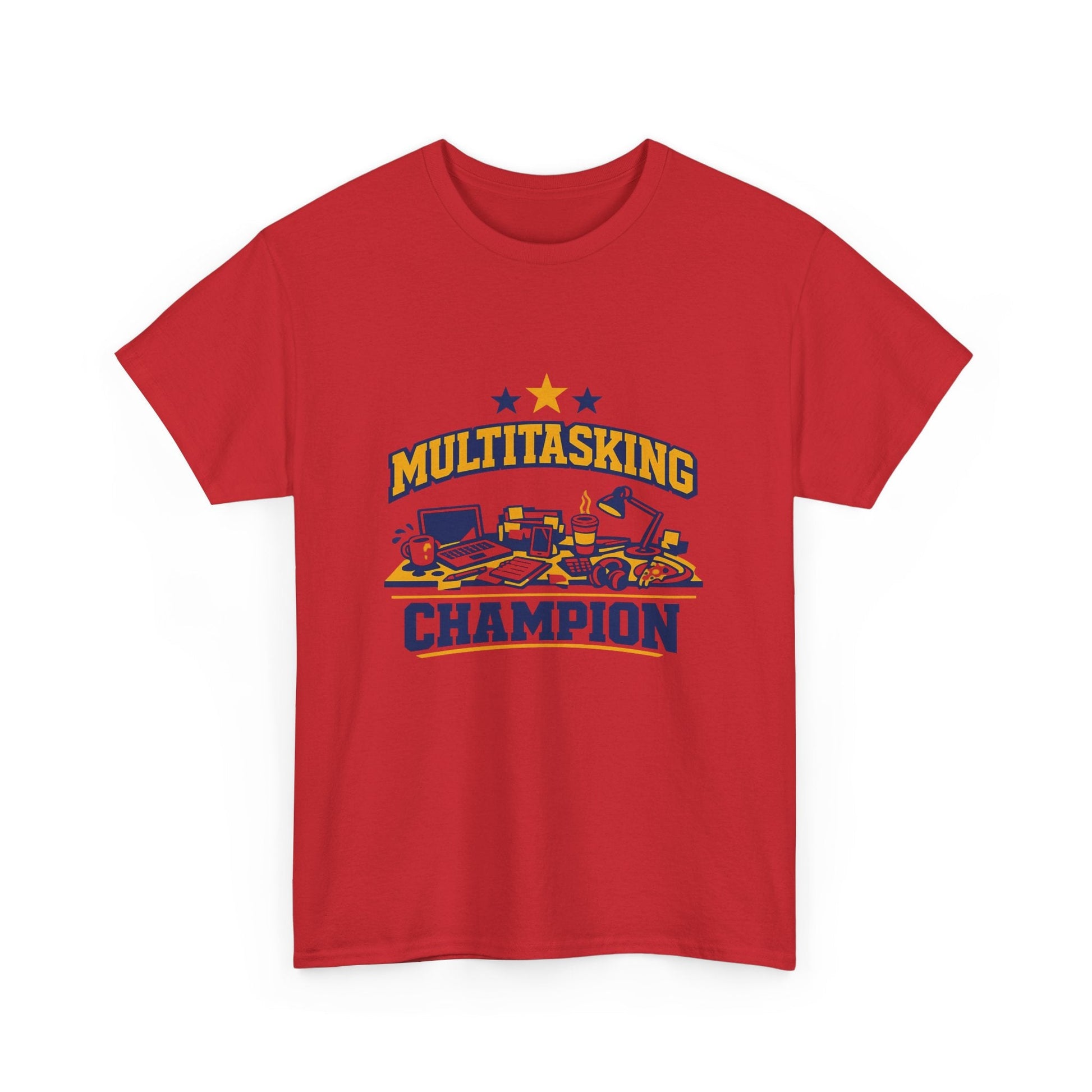 Multitasking Champion Tee — Funny Work From Home Gift Shirt Printify