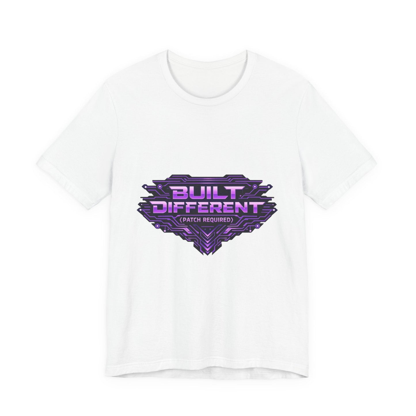 Built Different Tee — Retro Purple Gaming Graphic T-Shirt Printify