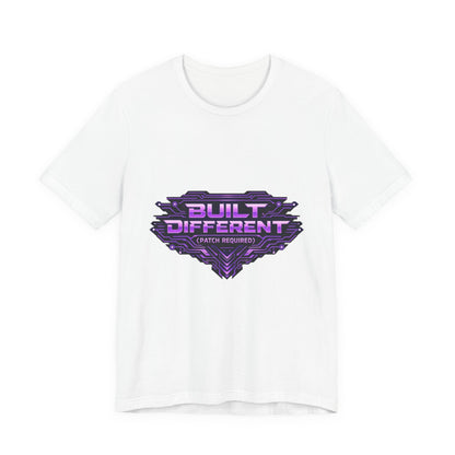 Built Different Tee — Retro Purple Gaming Graphic T-Shirt Printify