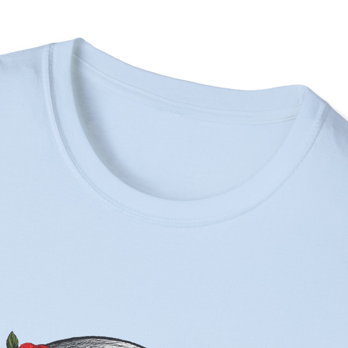 Floral Skull Tee — Gothic Rose Skull T-Shirt for Day of the Dead & Edgy Style Printify