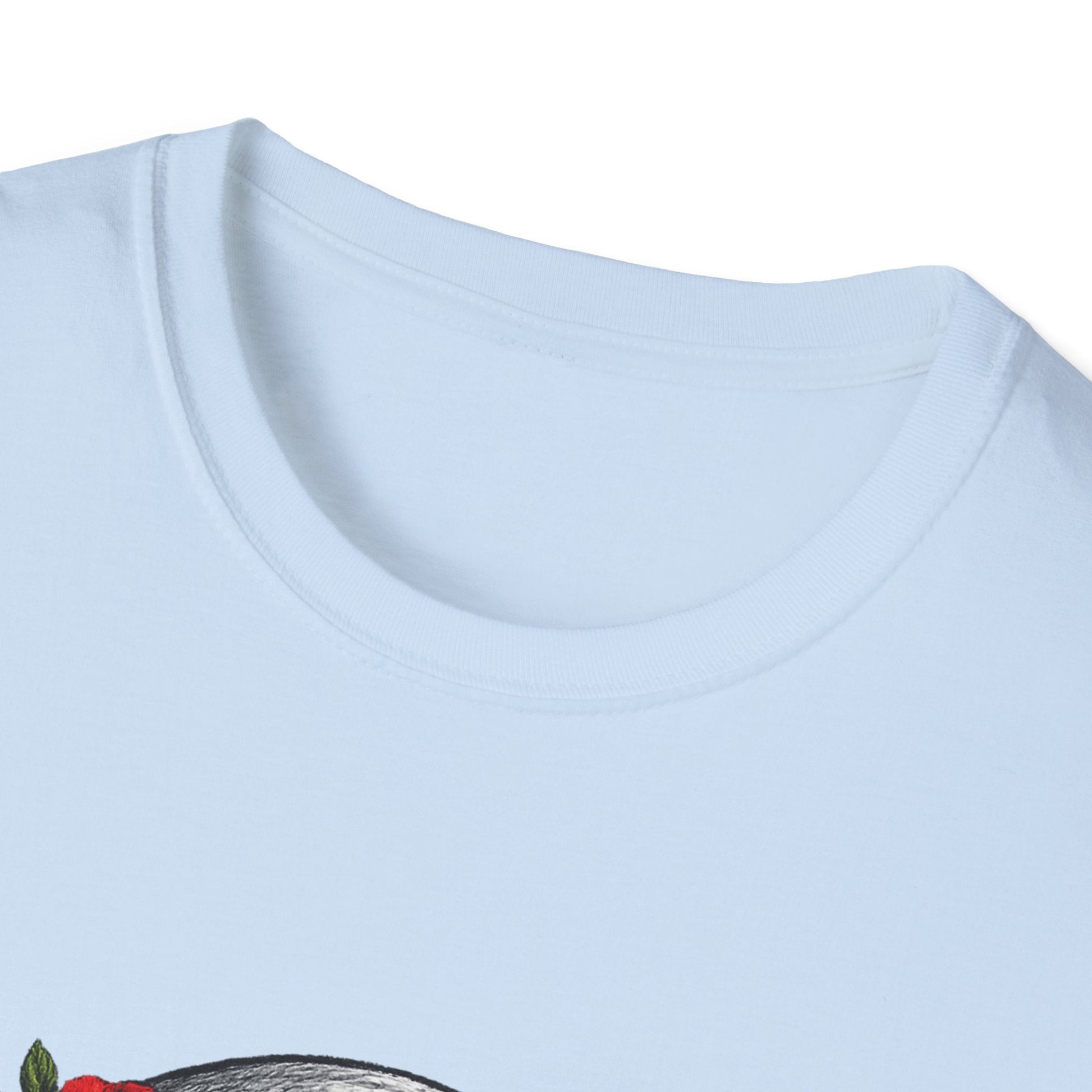 Floral Skull Tee — Gothic Rose Skull T-Shirt for Day of the Dead & Edgy Style Printify