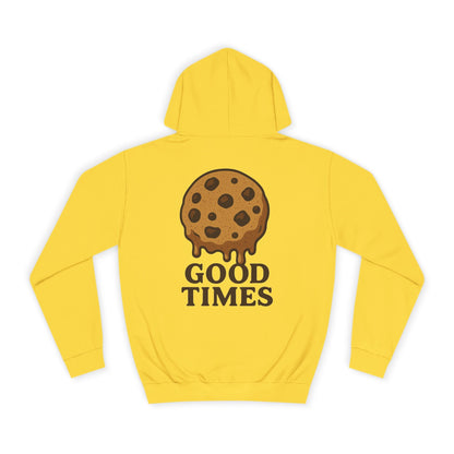 Unisex Cookie “Good Times” Hoodie – Chocolate Chip Graphic Sweatshirt Printify