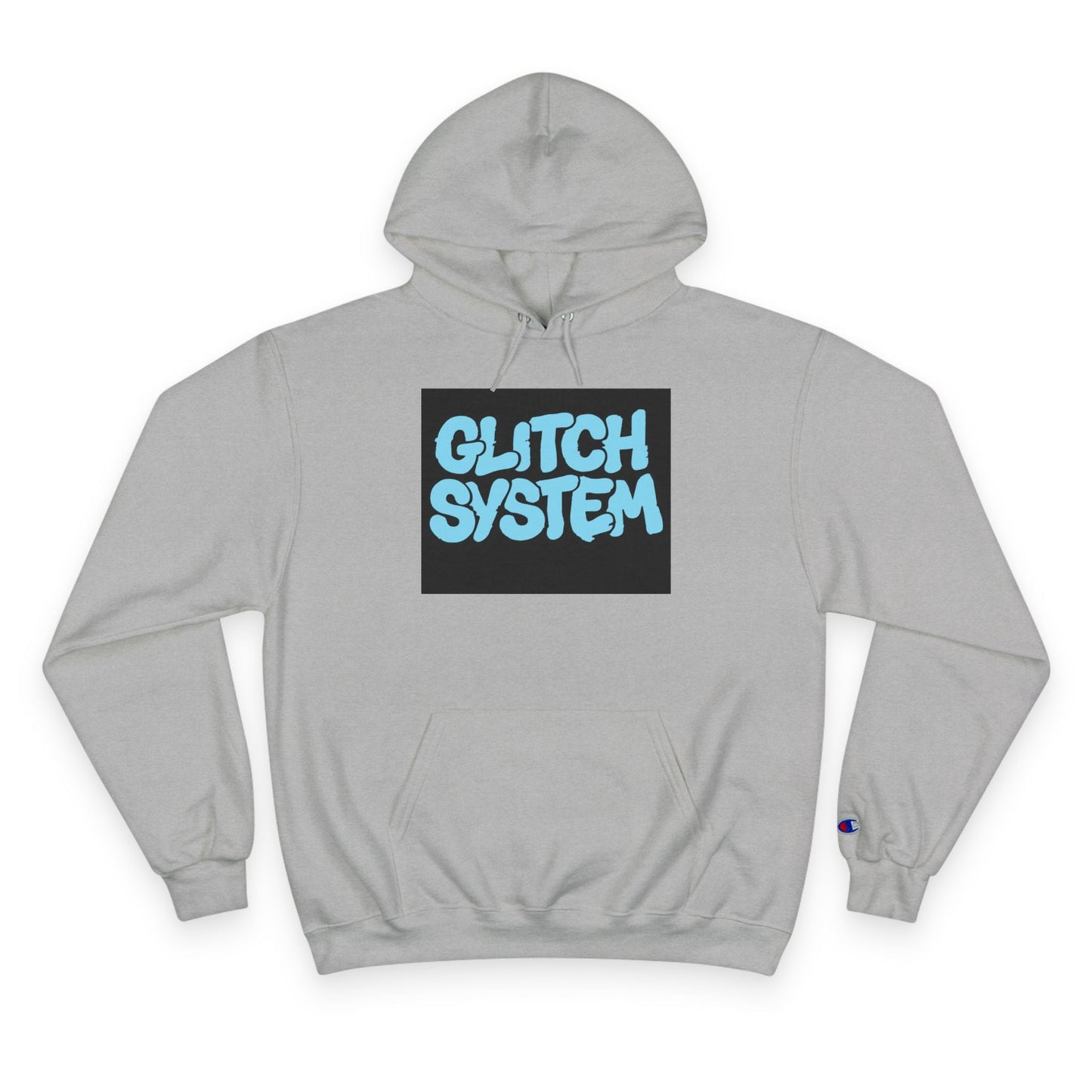 Glitch System Hoodie — Retro Graffiti Streetwear Champion Hoodie Printify