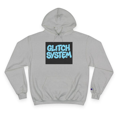 Glitch System Hoodie — Retro Graffiti Streetwear Champion Hoodie Printify