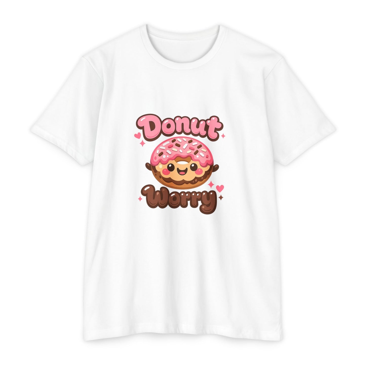 Donut Worry T-Shirt — Cute Kawaii Doughnut Graphic Tee Printify